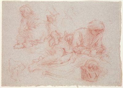 Studio di un uomo sdraiato da Jean Antoine Watteau